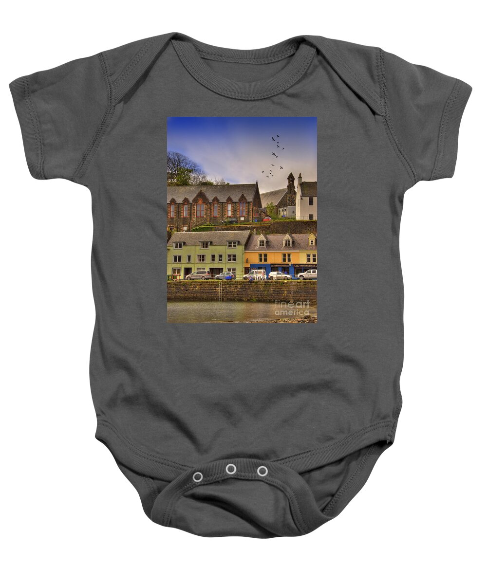 Architecture Baby Onesie featuring the photograph Portree. Isle of Skye. SCOTLAND by Juli Scalzi