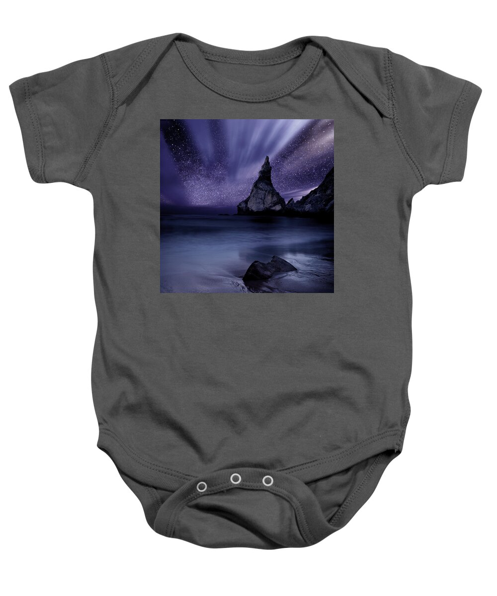 Night Baby Onesie featuring the photograph Prelude to Divinity by Jorge Maia