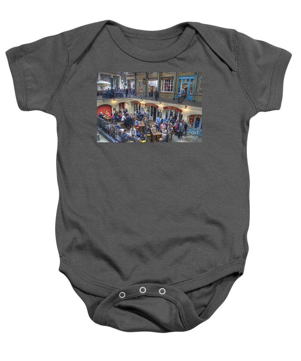 Punch And Judy Baby Onesie featuring the photograph Punch and Judy pub by David Birchall