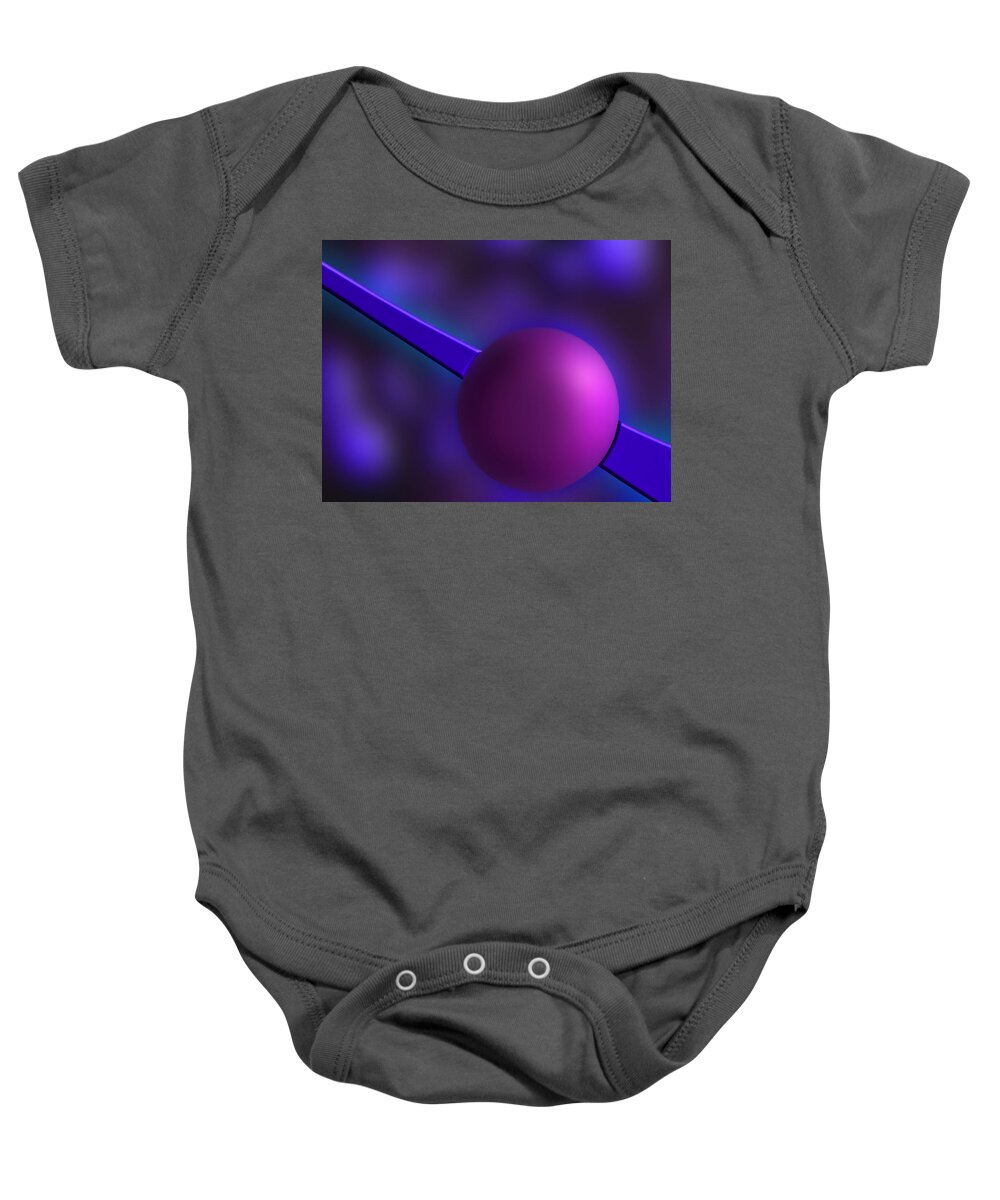 Purple Orb Baby Onesie featuring the photograph Purple Orb by Paul Wear