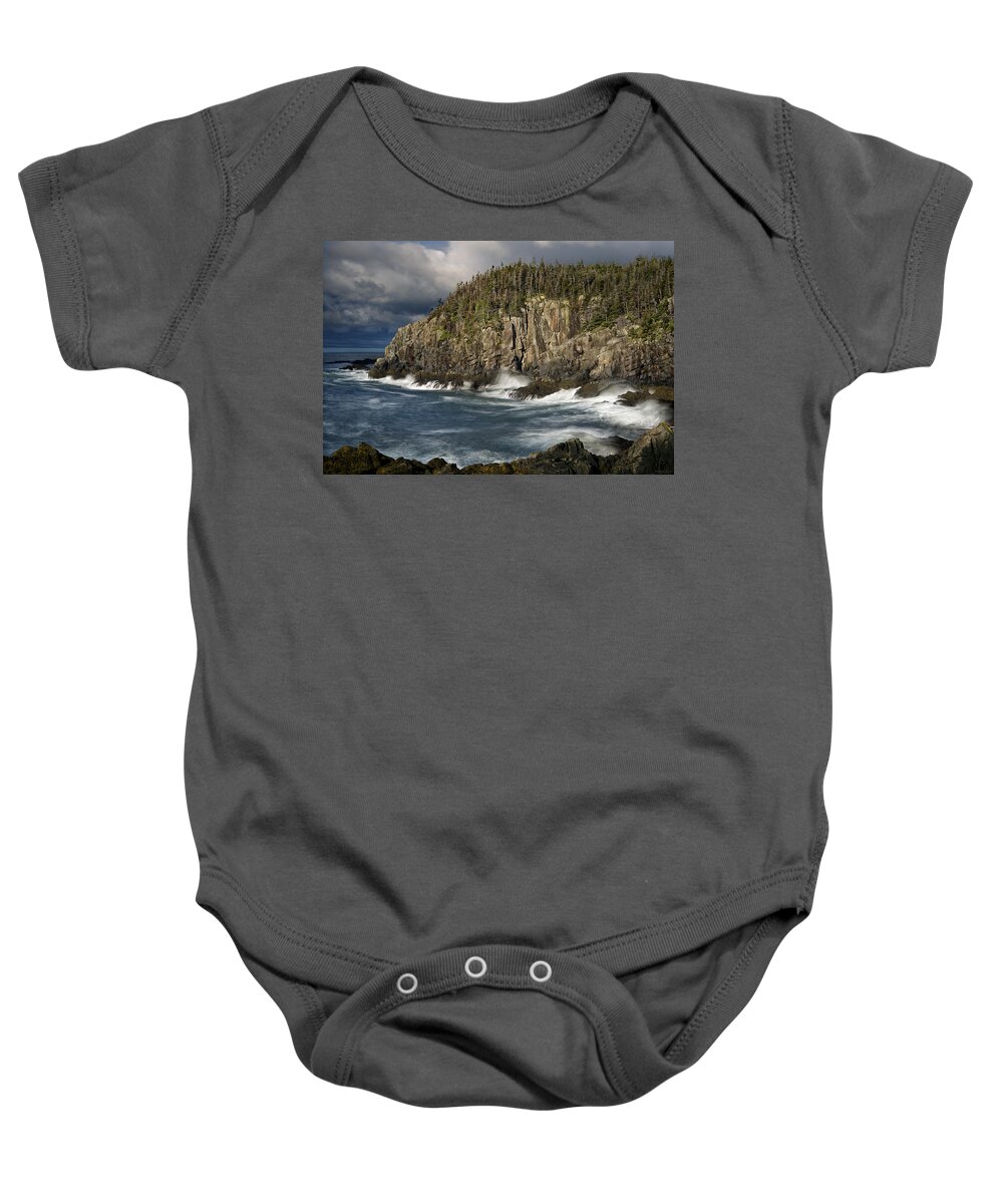 Gullivers Hole Baby Onesie featuring the photograph Receding Storm at Gulliver's Hole by Marty Saccone