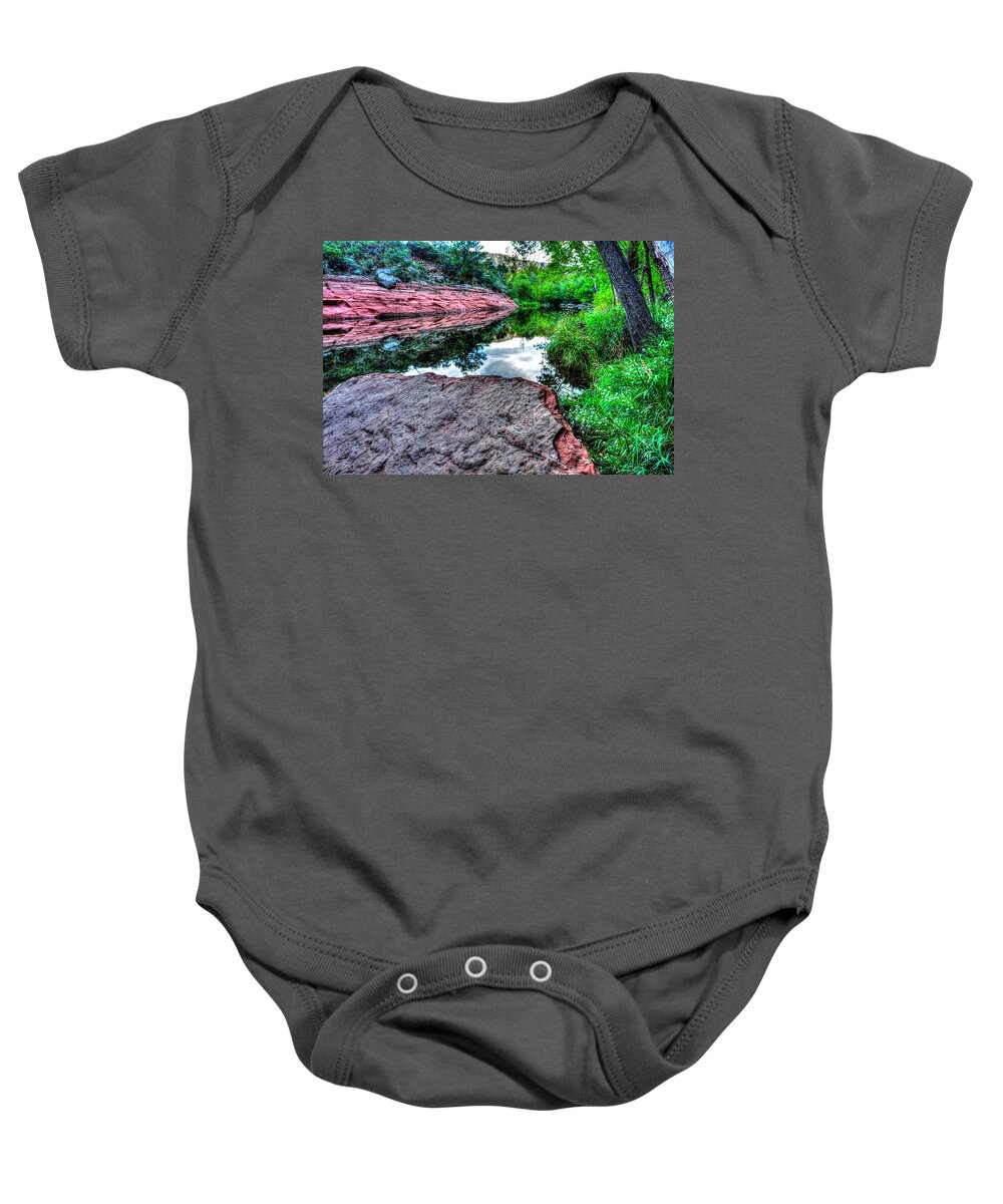 Landscape Baby Onesie featuring the photograph Red Rock by Richard Gehlbach