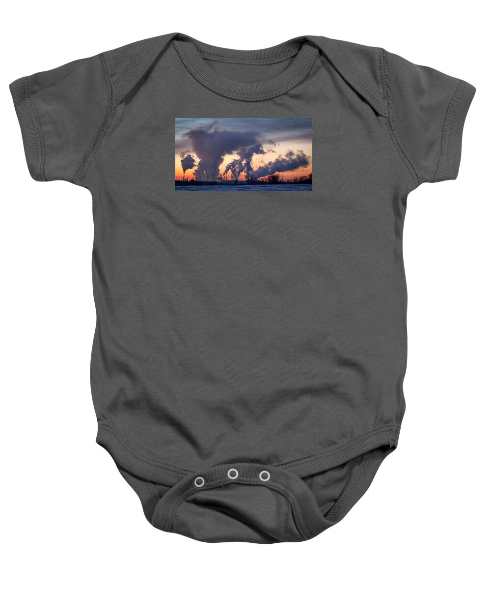 Steam Baby Onesie featuring the photograph Flint Hills Resources Pine Bend Refinery by Patti Deters