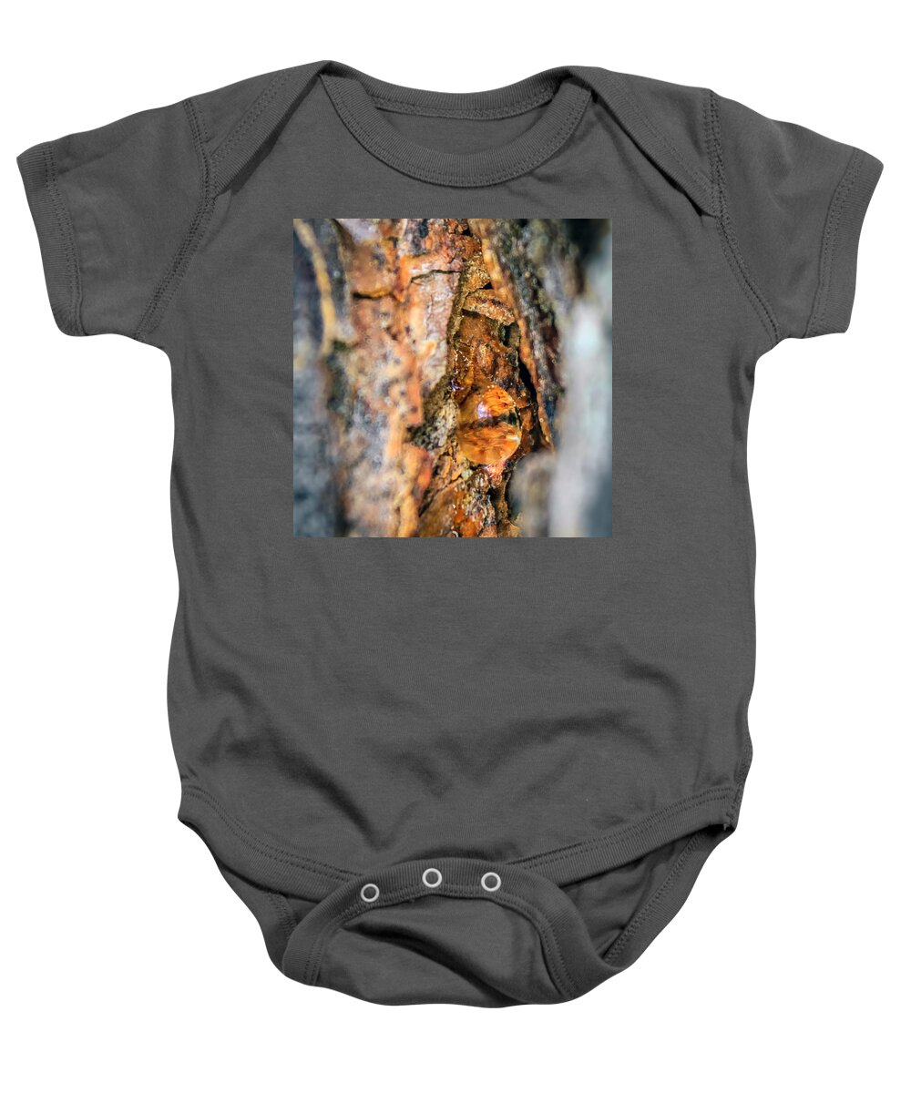 Abstract Baby Onesie featuring the photograph Resin Abstract by Traveler's Pics