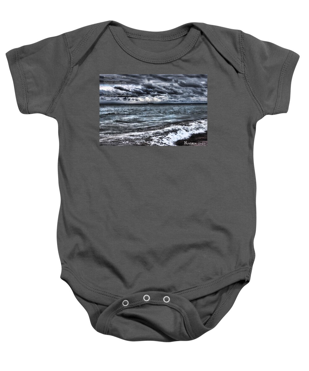 Evie Baby Onesie featuring the photograph Revelation 21 21 by Evie Carrier