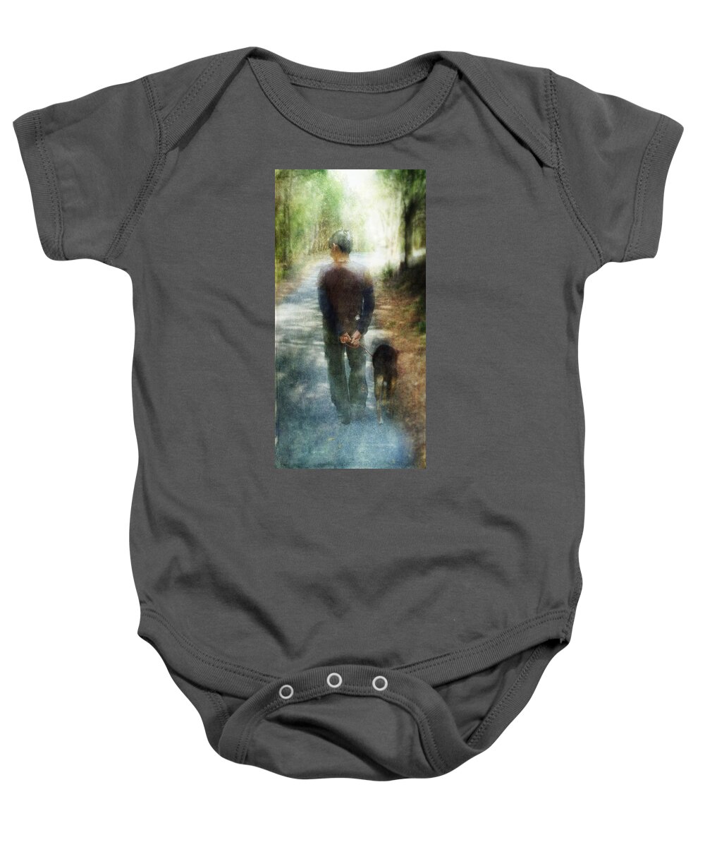 Dog Baby Onesie featuring the photograph Road up the Hill by Suzy Norris