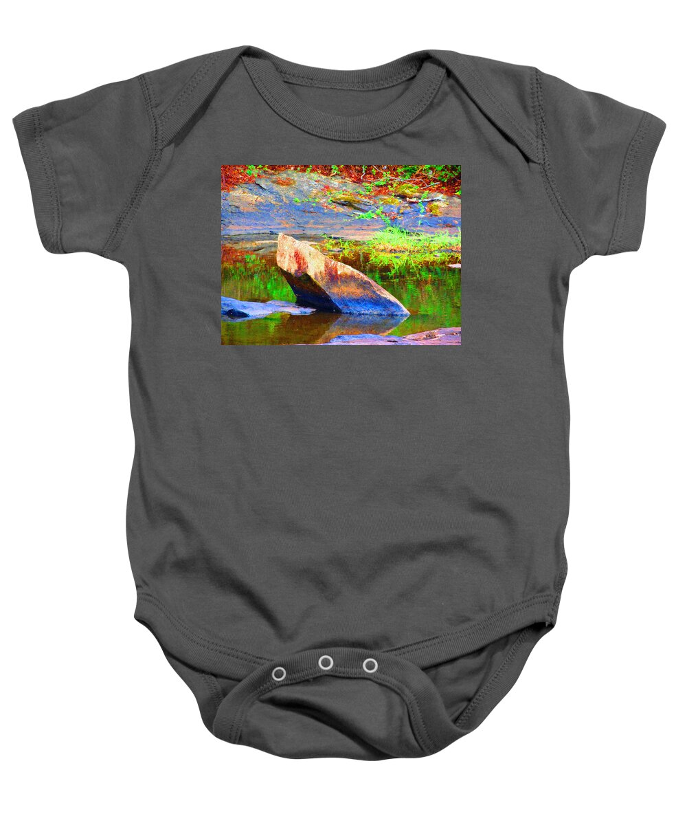 In Focus Baby Onesie featuring the photograph Rock of Color				 by Aaron Martens