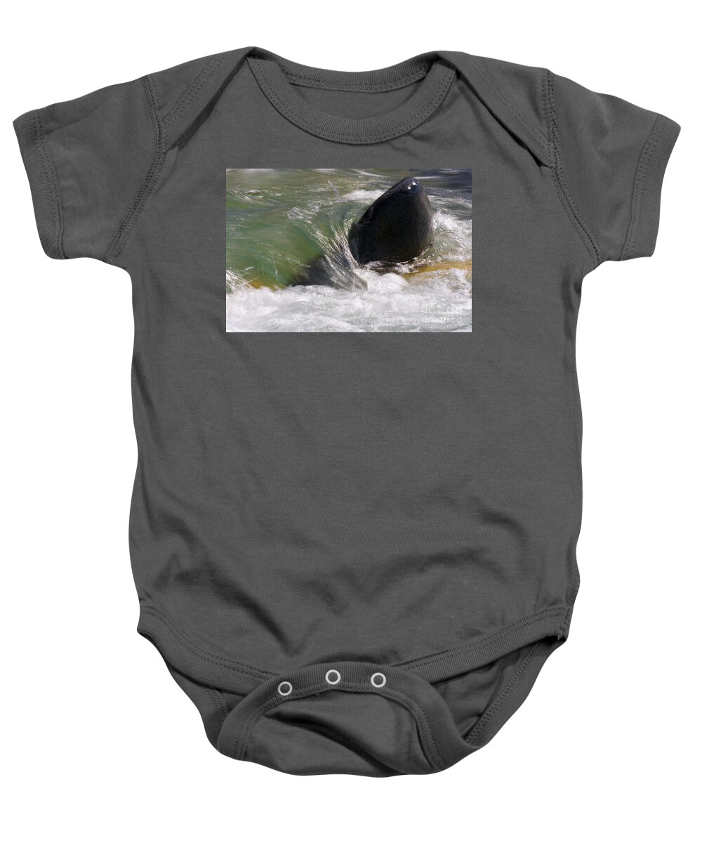 Heiko Baby Onesie featuring the photograph Rock The River by Heiko Koehrer-Wagner