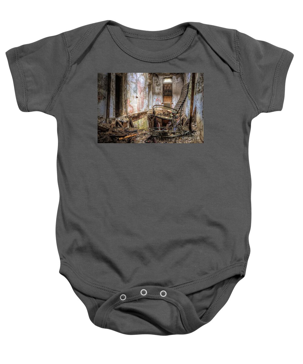  Hudson River Psychiatric Center Baby Onesie featuring the photograph Rocking the edge by Rick Kuperberg Sr