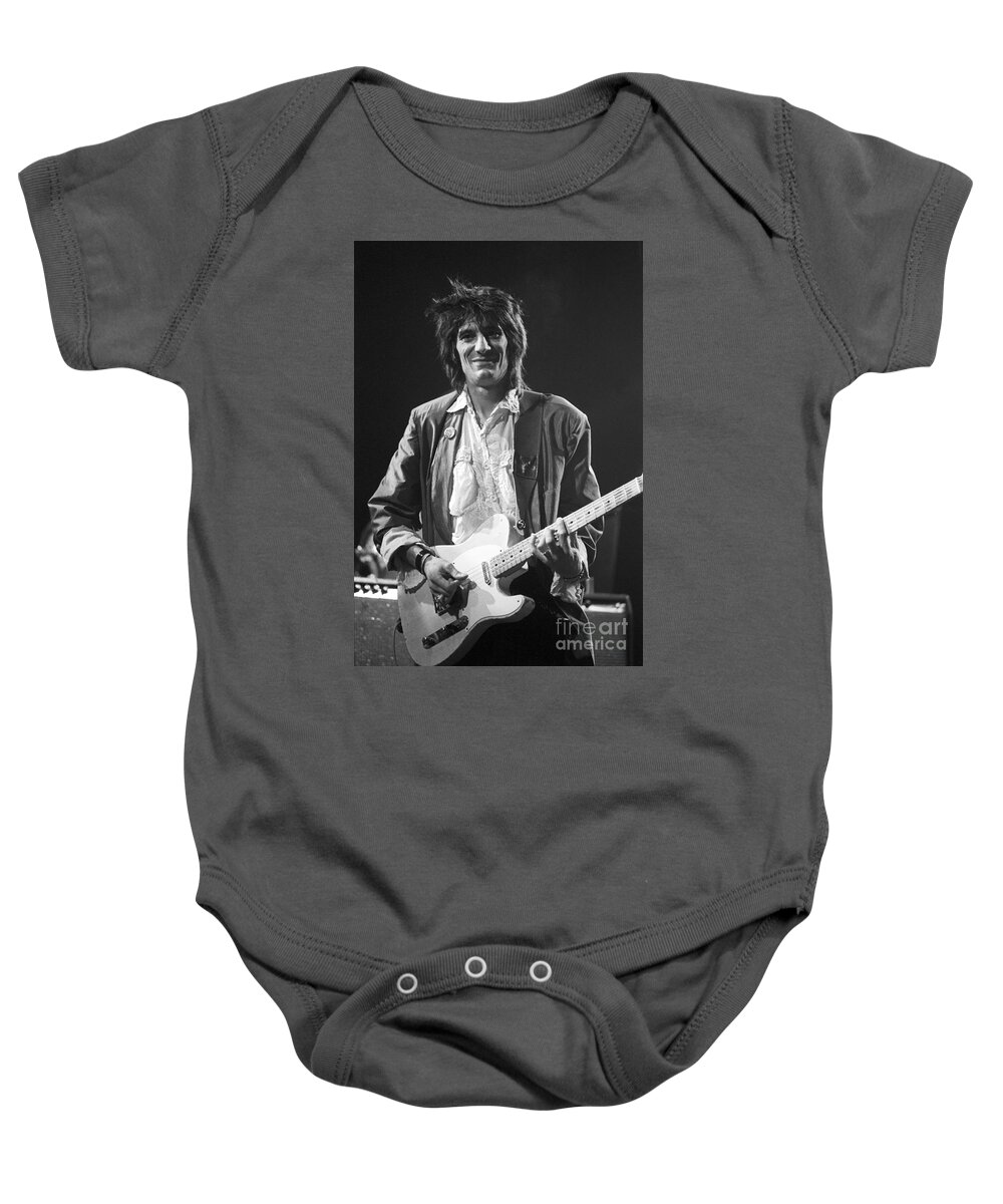Ron Wood Baby Onesie featuring the photograph Ron Wood by David Plastik