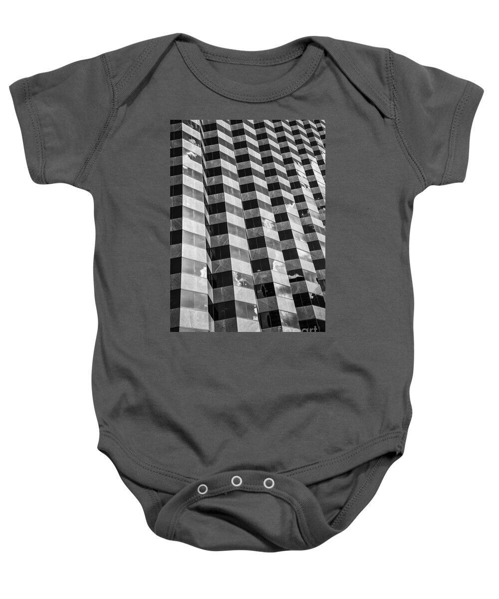 Ross Tower Baby Onesie featuring the photograph Ross Tower Windows 2 by Bob Phillips