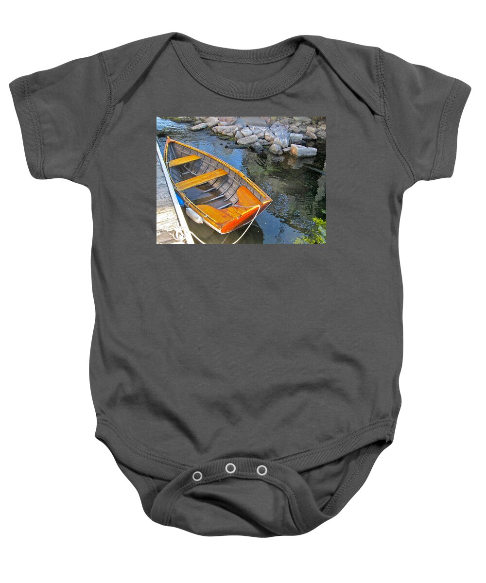 Photography Baby Onesie featuring the photograph Row Boat by Mike Reilly
