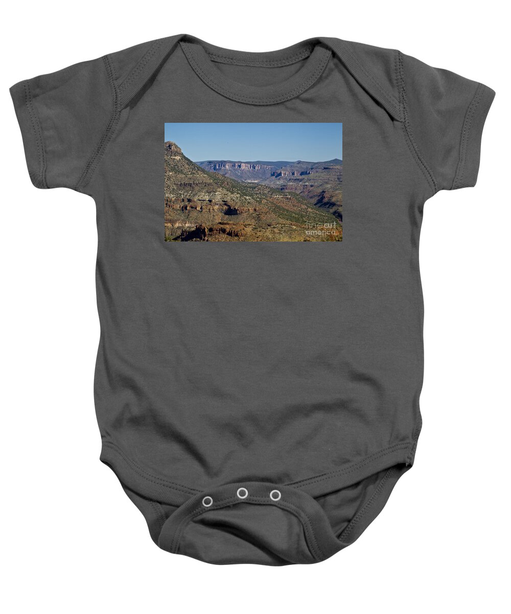 Desert Baby Onesie featuring the photograph Salt River Canyon by Kathy McClure