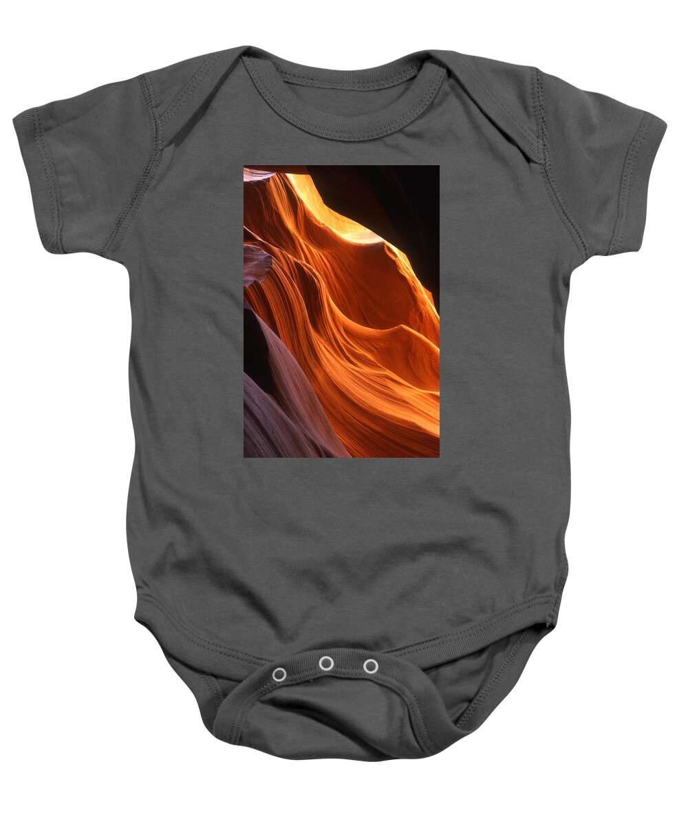 Feb0514 Baby Onesie featuring the photograph Sandstone Walls Antelope Canyon Arizona by Tom Vezo