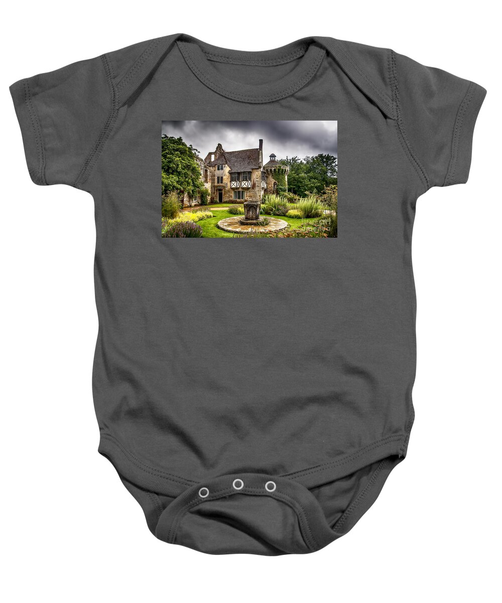 Scotney Castle Baby Onesie featuring the photograph Scotney Castle 4 by Chris Thaxter