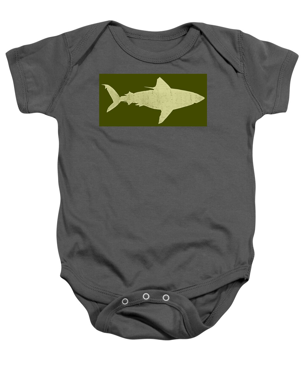 Shark Baby Onesie featuring the digital art Shark by Michelle Calkins