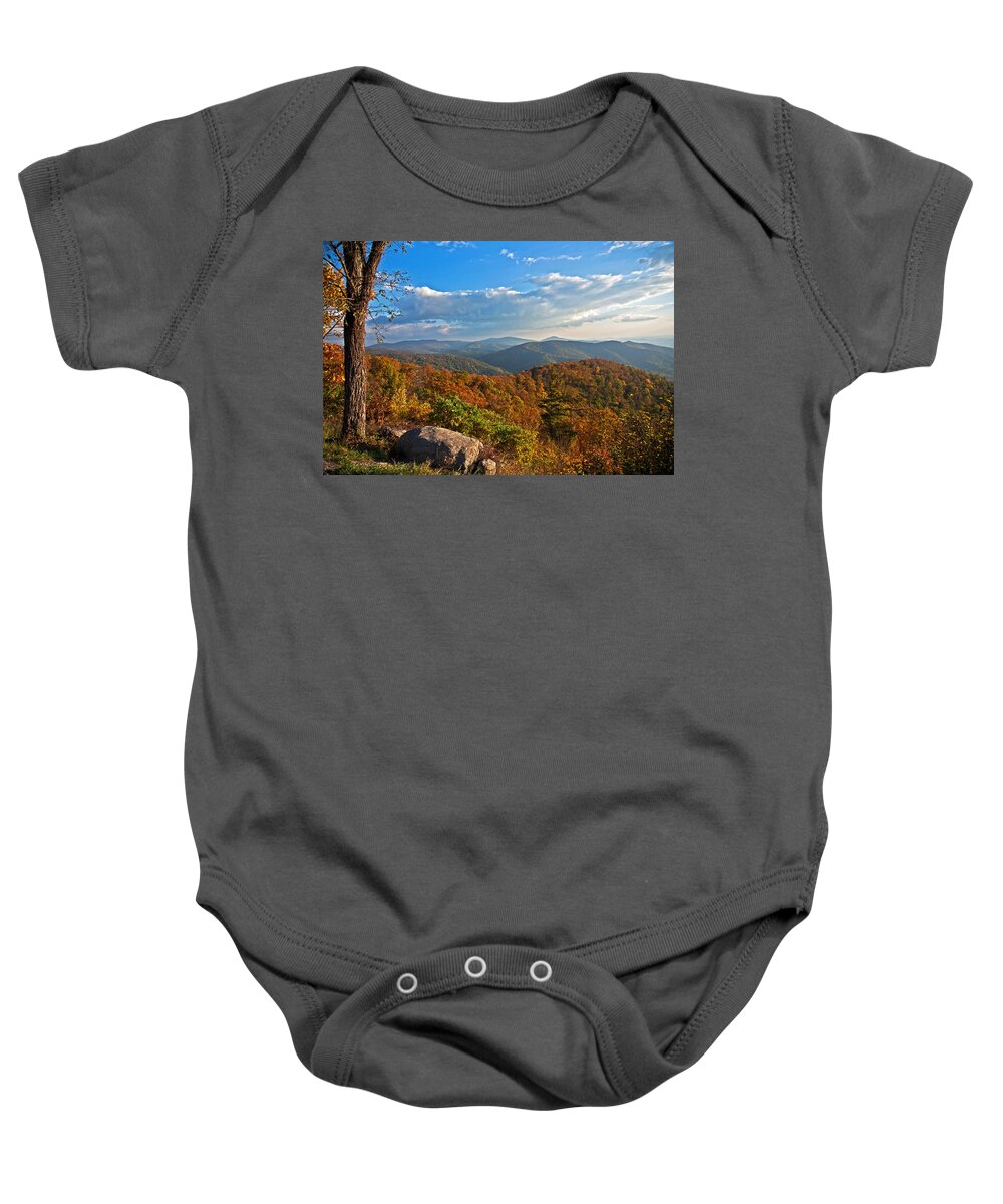 Shenandoah National Park Baby Onesie featuring the photograph Shenandoah Autumn by Suzanne Stout