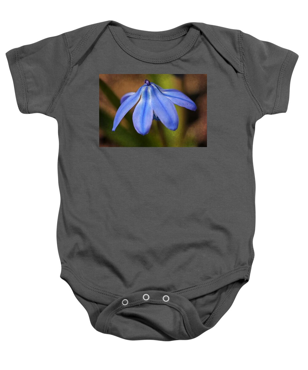 Flower Baby Onesie featuring the photograph Siberian Squill by Liz Mackney