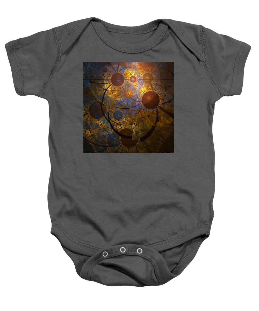 Fractal Baby Onesie featuring the digital art Signs in the Heavens by Lyle Hatch