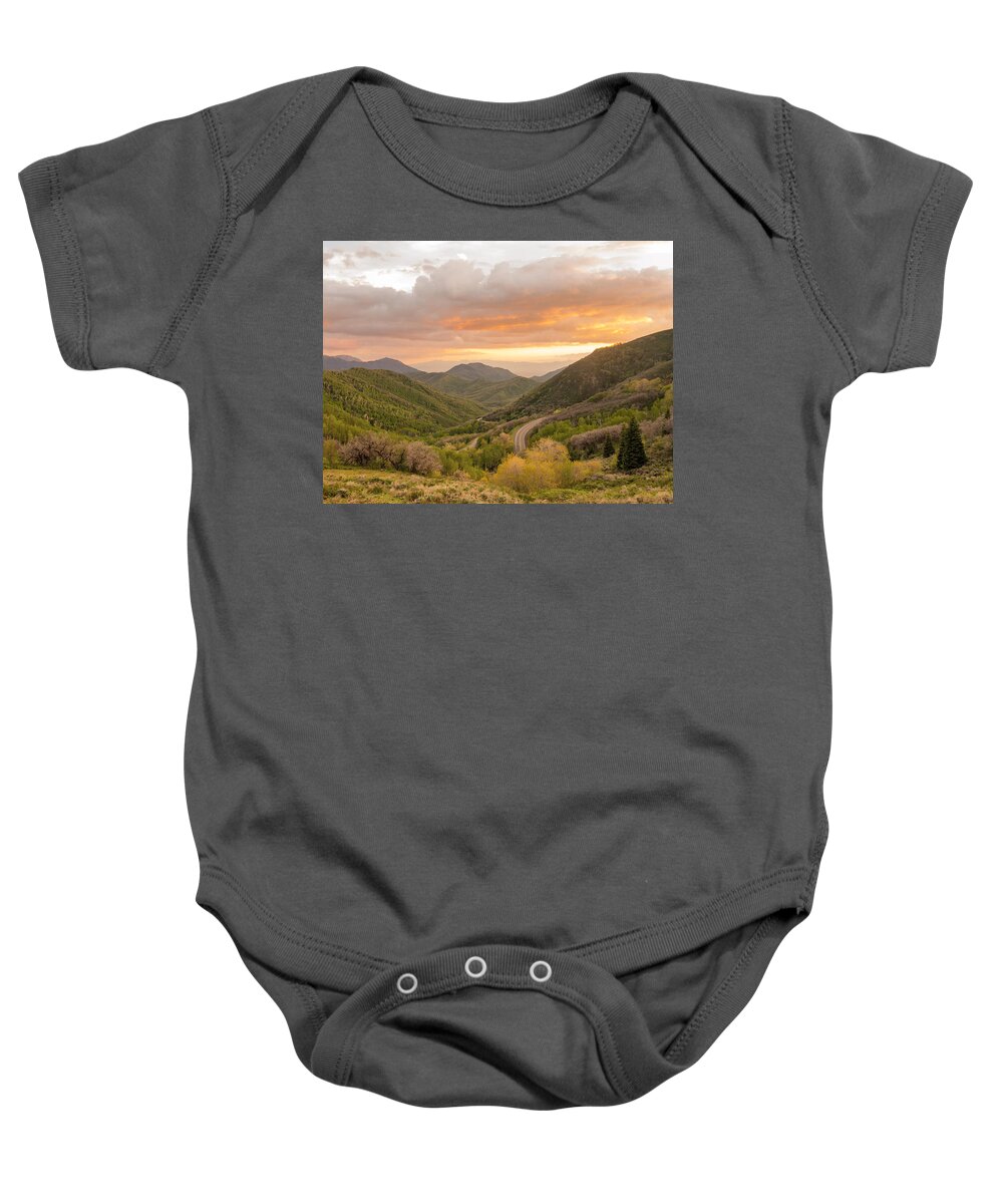 Utah Baby Onesie featuring the photograph Silence is Golden by Emily Dickey