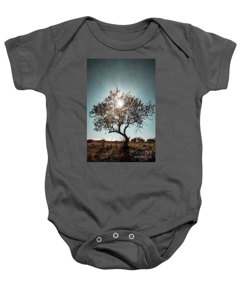 Dark Baby Onesie featuring the photograph Single Tree by Carlos Caetano