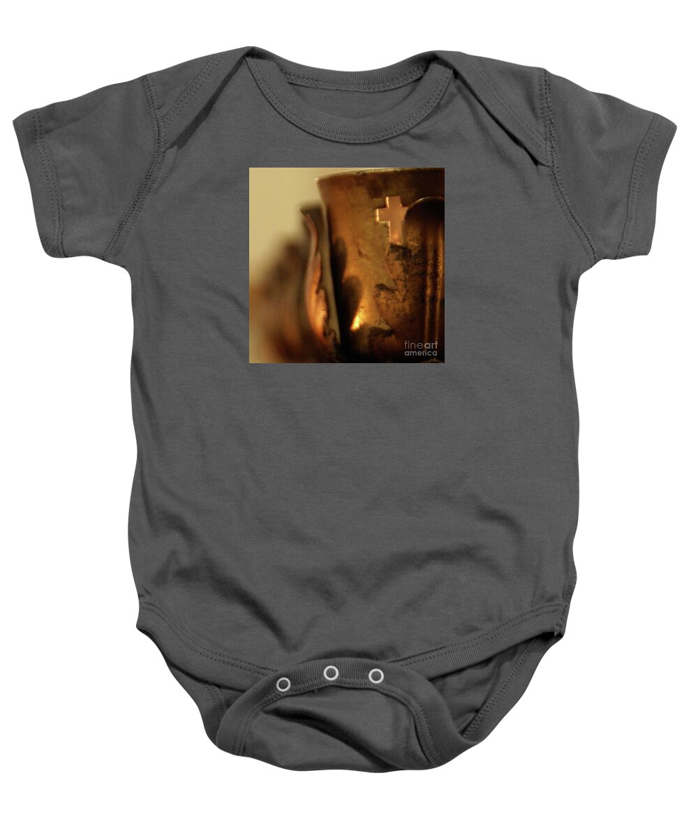 Faith Baby Onesie featuring the photograph Sometimes Unspoken by Linda Shafer