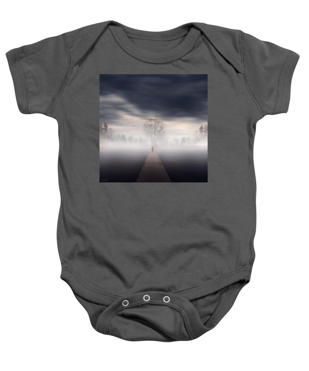 Soul Baby Onesie featuring the digital art Soul's Journey by Lourry Legarde
