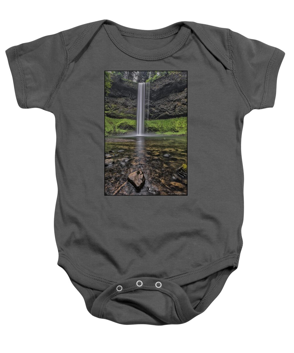 Waterfall Baby Onesie featuring the photograph South Falls Stream by Erika Fawcett