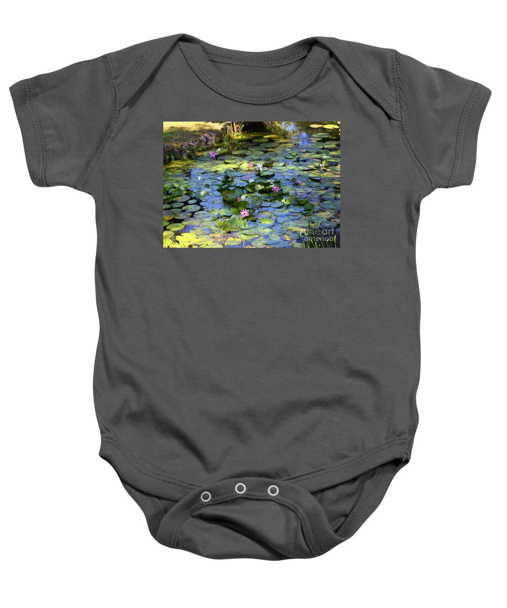 Lily Pond Baby Onesie featuring the photograph Southern Lily Pond by Carol Groenen