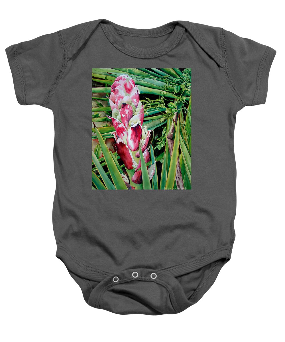 Floral Painting Baby Onesie featuring the painting Spanish Dagger III by Kandyce Waltensperger