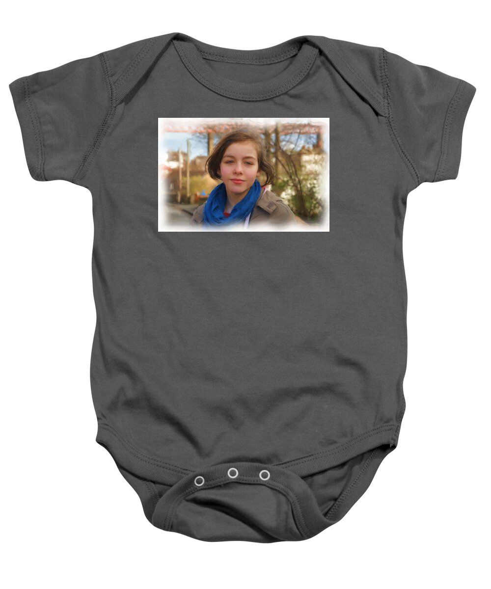 Portrait Baby Onesie featuring the photograph Spring Wind of Change by Elena Perelman