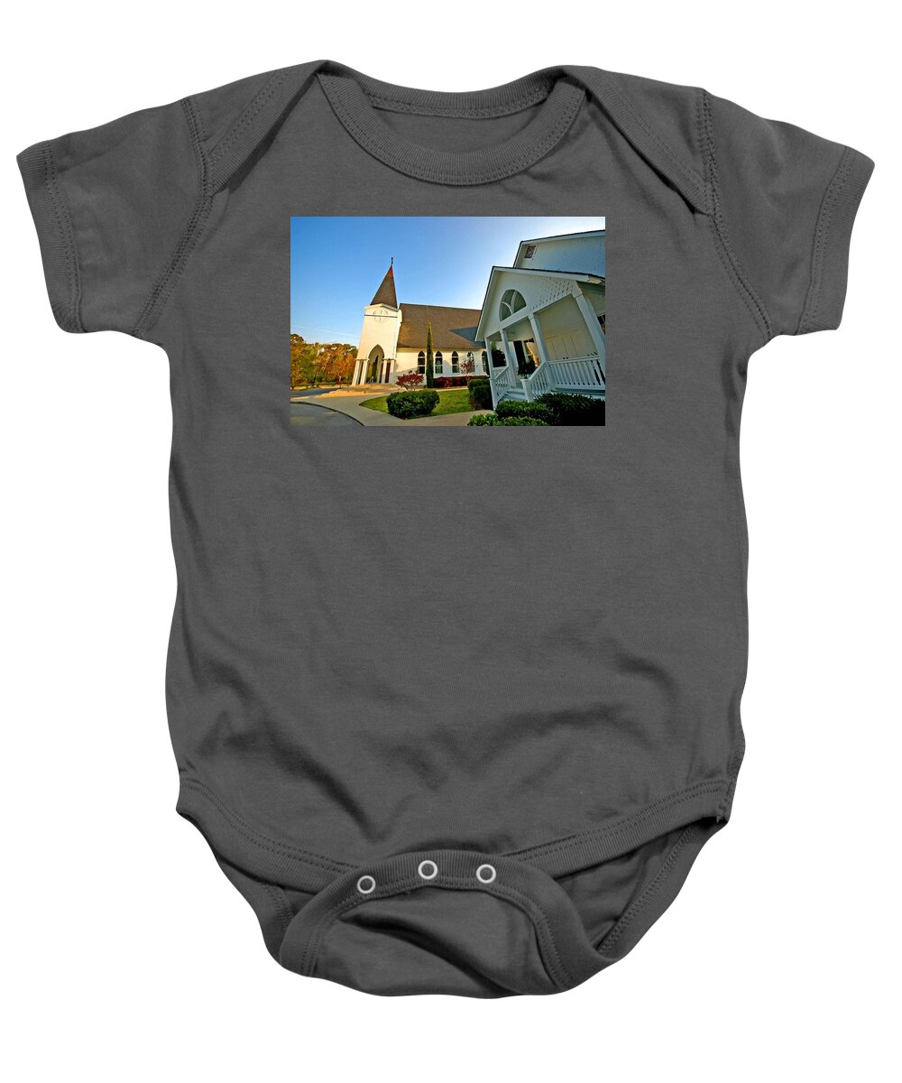 Alabama Baby Onesie featuring the digital art St. Francis - Front 3 by Michael Thomas
