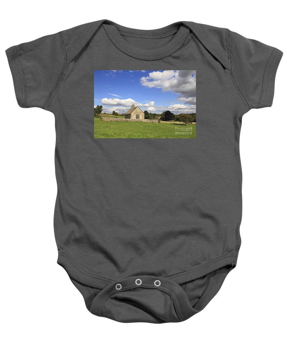 St Oswald's Widford Oxfordshire England Uk English Landscape Countryside Oxford Summer Traditional Baby Onesie featuring the photograph St Oswalds Chapel Oxfordshire by Julia Gavin