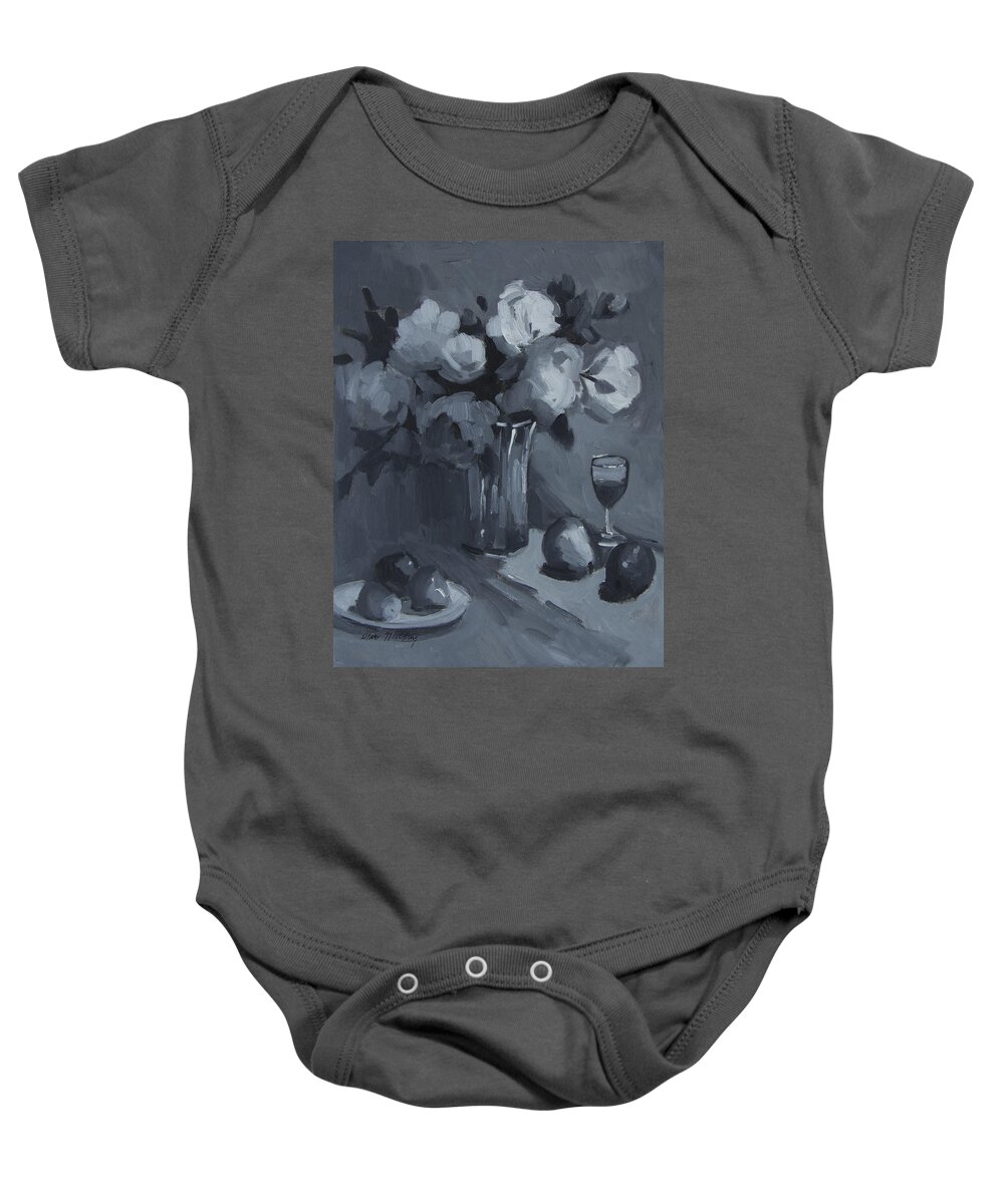 Still Life Baby Onesie featuring the painting Still Life Study by Diane McClary