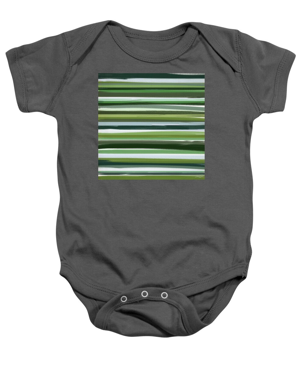 Green Baby Onesie featuring the painting Summer Of Green by Lourry Legarde