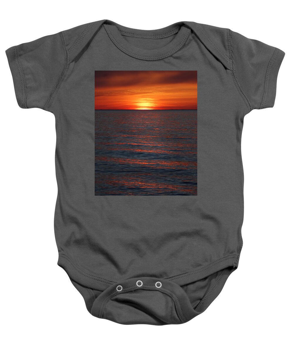 Sun Baby Onesie featuring the photograph Sunset Abstract by David T Wilkinson