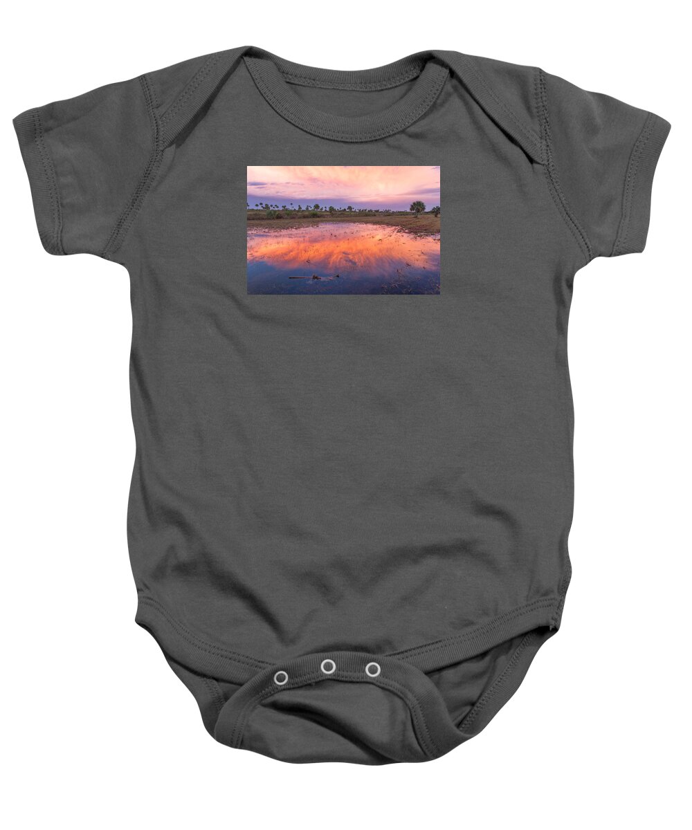 Sun Baby Onesie featuring the photograph Everglades Afterglow by Doug McPherson
