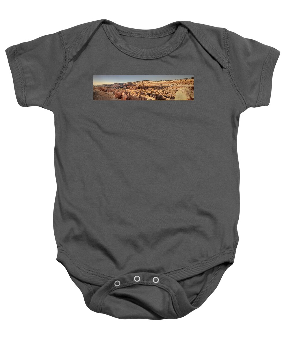 Sunset Point Bryce Canyon Baby Onesie featuring the photograph Sunset Point at Sunrise by Heather Applegate