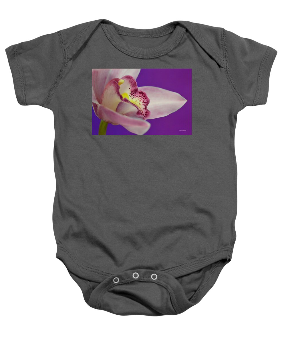 Orchid Baby Onesie featuring the photograph Take Me In Your Arms by Donna Blackhall