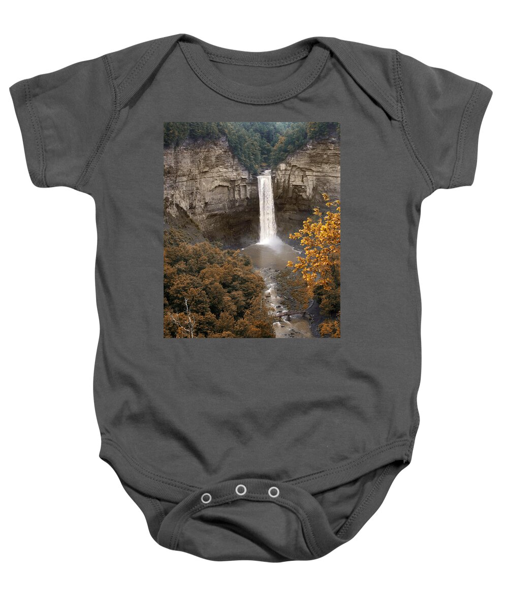 Landscape Baby Onesie featuring the photograph Taughannock Falls Park by Jessica Jenney