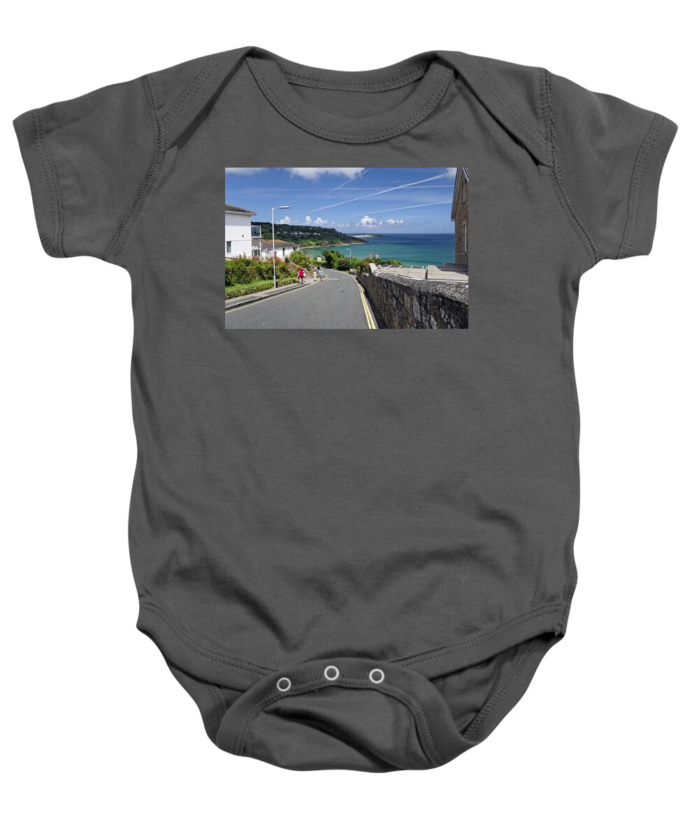 Britain Baby Onesie featuring the photograph The Approach to the Beach - Carbis Bay by Rod Johnson
