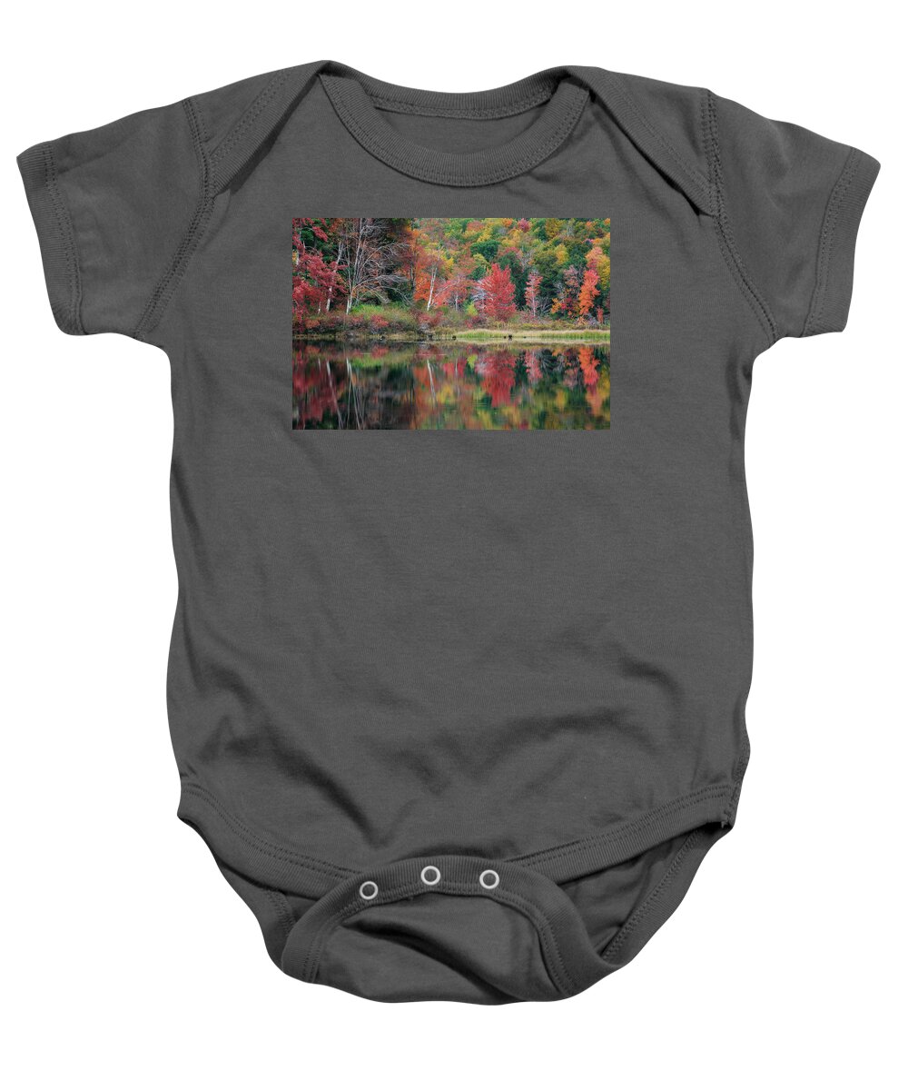 Reflection Baby Onesie featuring the photograph The Colors Of Autumn by Bill Wakeley