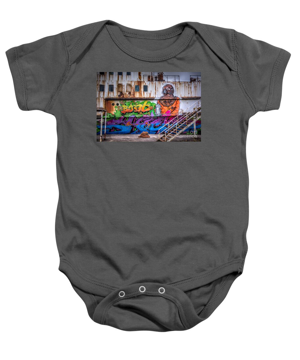 Duke Of Lancaster Baby Onesie featuring the photograph The Diver by Adrian Evans