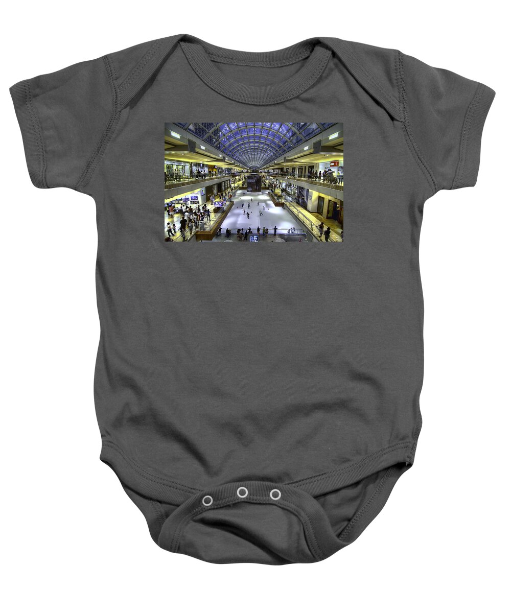 Galleria Baby Onesie featuring the photograph The Houston Galleria by Tim Stanley
