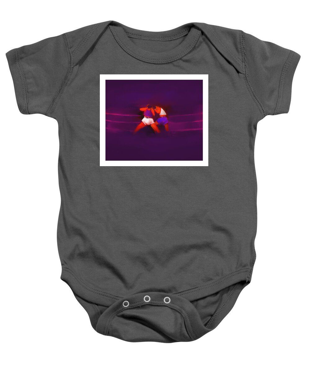 Fineartamerica.com Baby Onesie featuring the painting The Last Round 7 B by Diane Strain