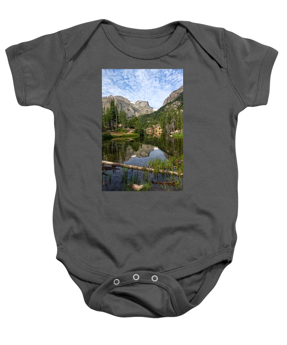 The Loch Baby Onesie featuring the photograph The Loch - Rocky Mountain National Park by Ronda Kimbrow
