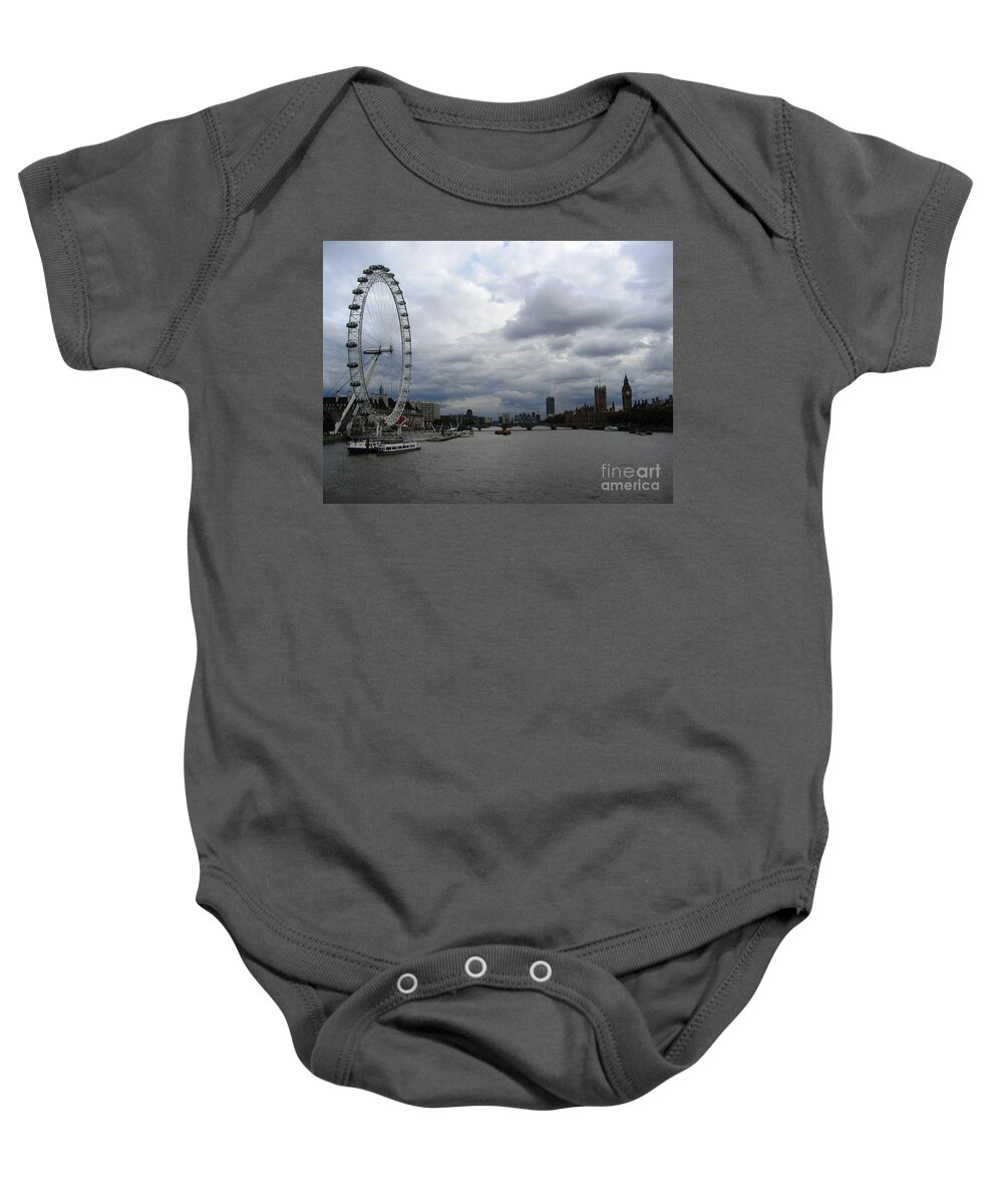 Thames Baby Onesie featuring the photograph The Mighty Thames by Denise Railey