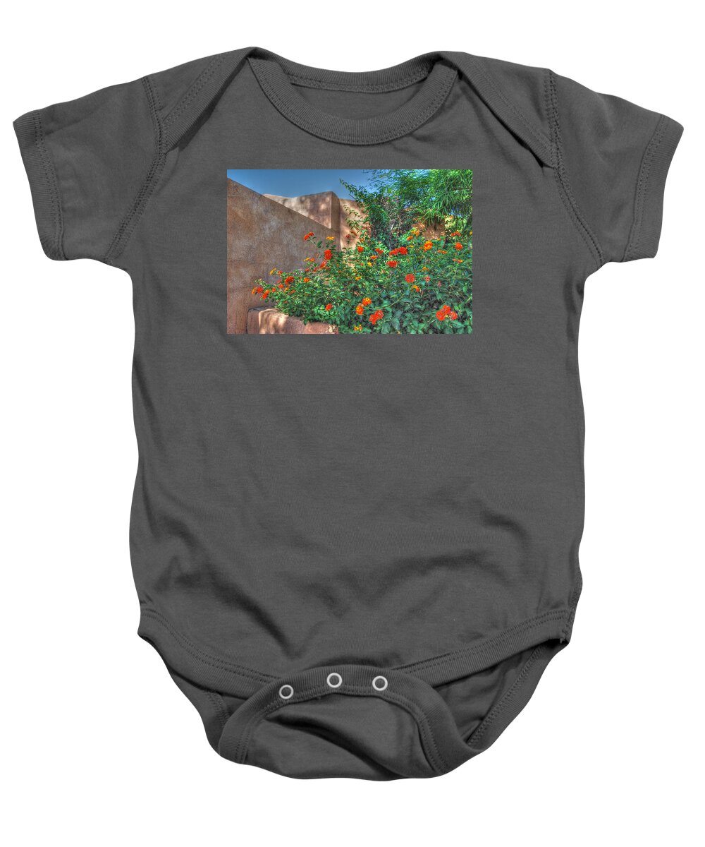 Southwest Architecture Baby Onesie featuring the photograph The Monastery by Tam Ryan