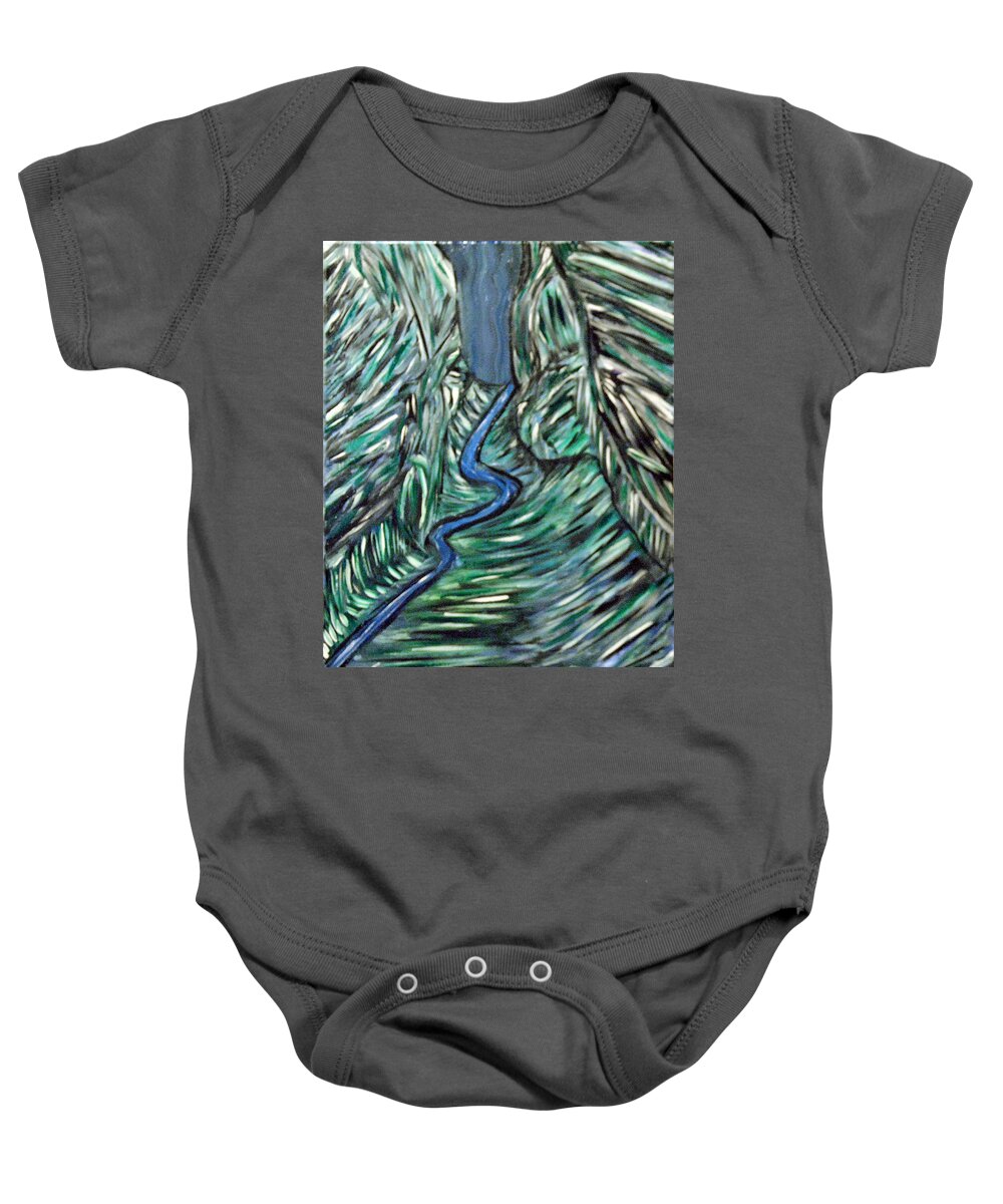 Question Baby Onesie featuring the painting The Question by Suzanne Surber