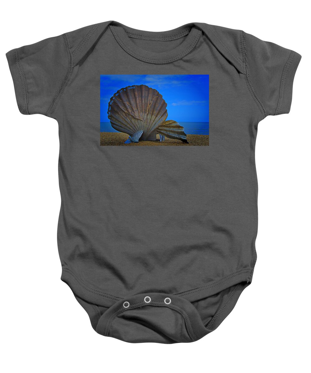 Scallop Shell Baby Onesie featuring the photograph The Scallop by Chris Thaxter